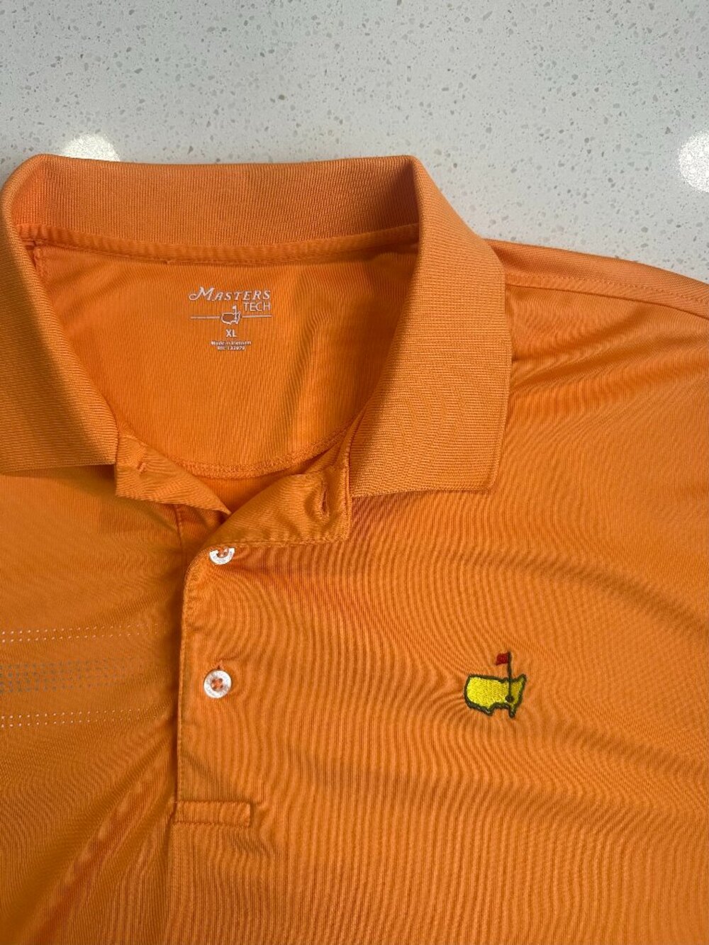 Masters Tech Golf Polo XL Orange Performance Augusta National Tournament